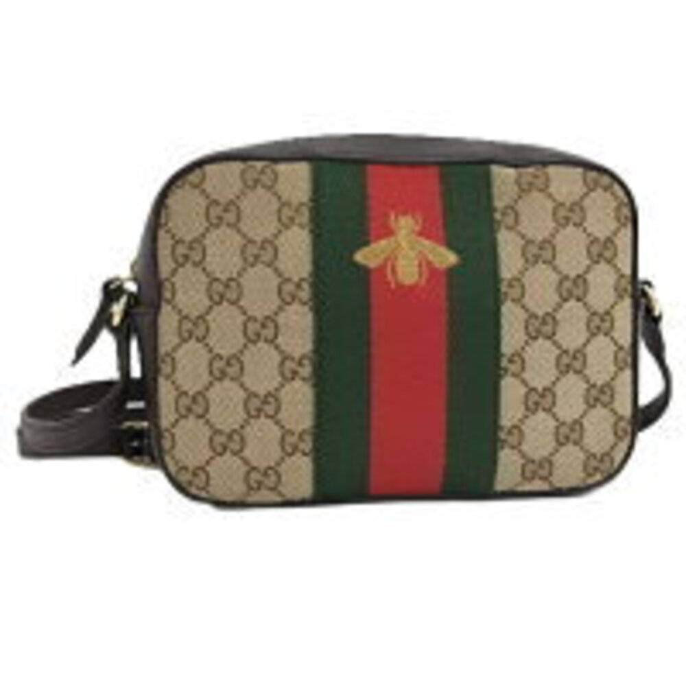 GUCCI Shoulder Bag GG Canvas Sherry Bee Beige Brown